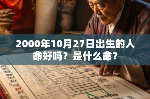 2000年10月27日出生的人命好吗？是什么命？
