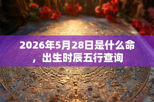 2026年5月28日是什么命，出生时辰五行查询