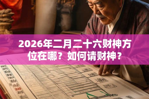 2026年二月二十六财神方位在哪?如何请财神? 2026年二月二十六财神方位在哪?如何请财神?