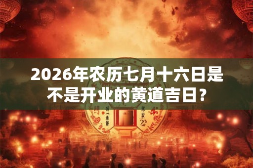 2026年农历七月十六日是不是开业的黄道吉日? 2026年农历七月十六日是不是开业的黄道吉日?