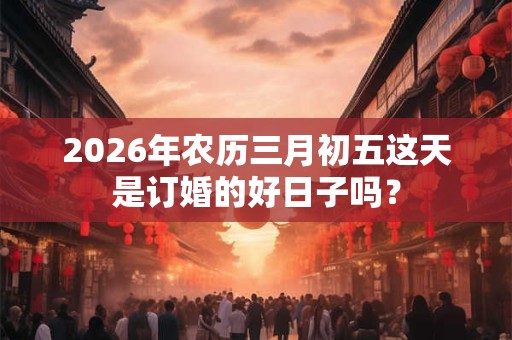 2026年农历三月初五这天是订婚的好日子吗？