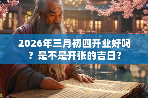 2026年三月初四开业好吗？是不是开张的吉日？