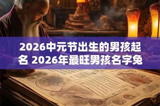 2026中元节出生的男孩起名 2026年最旺男孩名字兔草字头