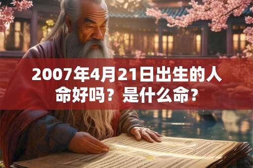 2007年4月21日出生的人命好吗？是什么命？