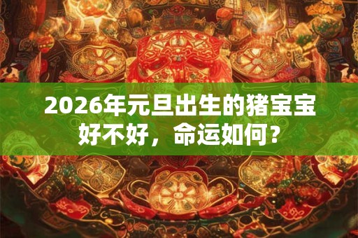 2026年元旦出生的猪宝宝好不好，命运如何？
