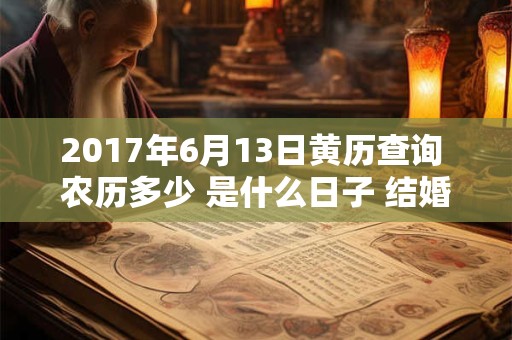 2017年6月13日黄历查询 农历多少 是什么日子 结婚吉时