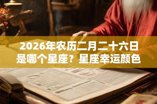2026年农历二月二十六日是哪个星座？星座幸运颜色