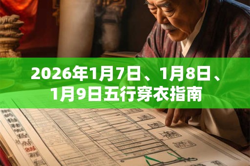 2026年1月7日、1月8日、1月9日五行穿衣指南