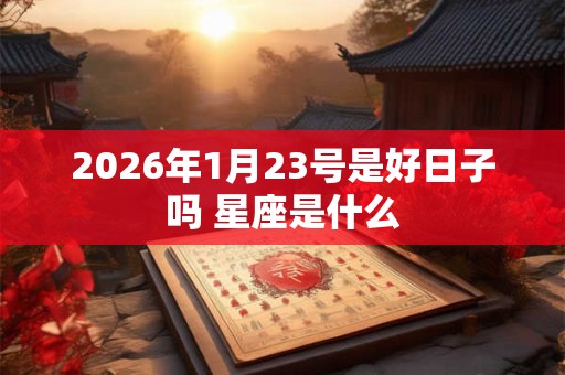 2026年1月23号是好日子吗 星座是什么