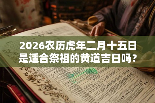 2026农历虎年二月十五日是适合祭祖的黄道吉日吗？