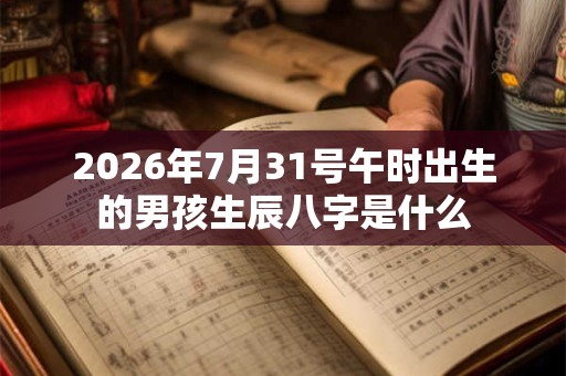 2026年7月31号午时出生的男孩生辰八字是什么