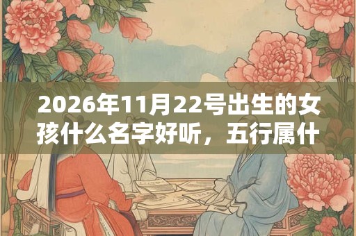 2026年11月22号出生的女孩什么名字好听，五行属什么
