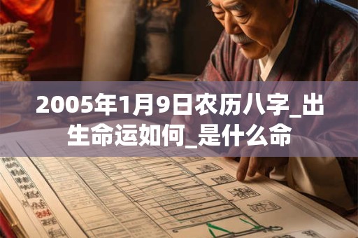 2005年1月9日农历八字_出生命运如何_是什么命
