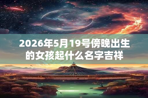 2026年5月19号傍晚出生的女孩起什么名字吉祥