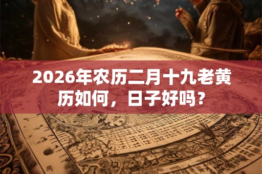 2026年农历二月十九老黄历如何，日子好吗？
