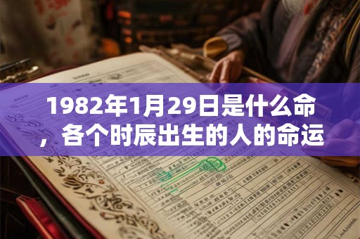 1982年1月29日是什么命，各个时辰出生的人的命运