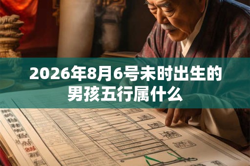 2026年8月6号未时出生的男孩五行属什么