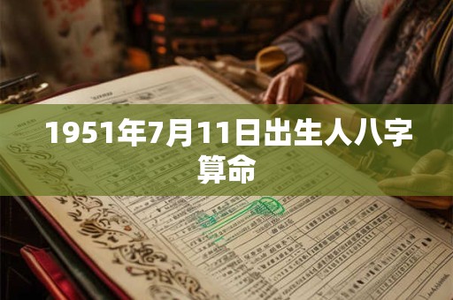 1951年7月11日出生人八字算命 1951年7月11日出生人八字算命