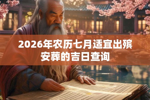 2026年农历七月适宜出殡安葬的吉日查询