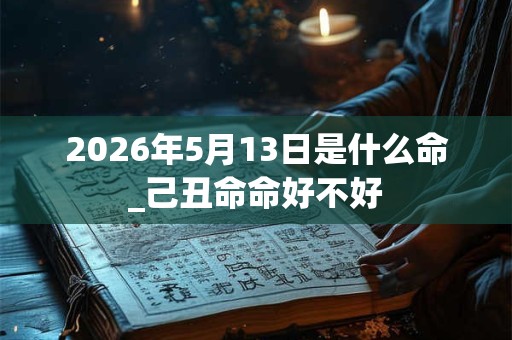 2026年5月13日是什么命_己丑命命好不好