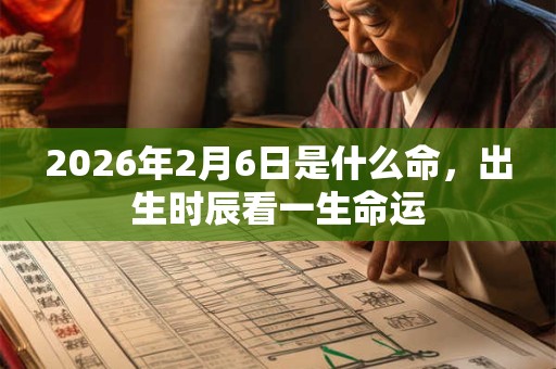 2026年2月6日是什么命，出生时辰看一生命运