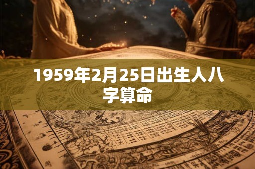 1959年2月25日出生人八字算命 1959年2月25日出生人八字算命