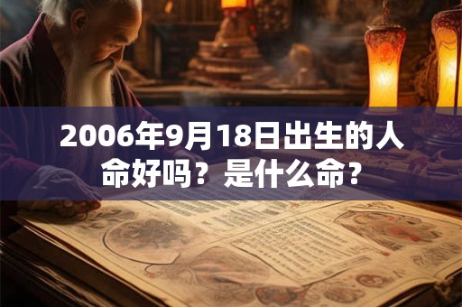 2006年9月18日出生的人命好吗？是什么命？