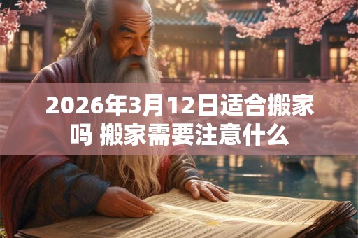 2026年3月12日适合搬家吗 搬家需要注意什么