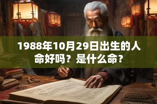 1988年10月29日出生的人命好吗？是什么命？