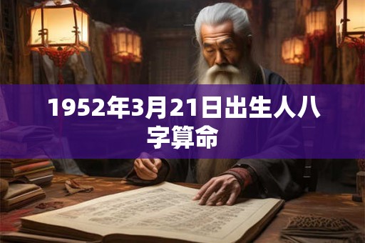 1952年3月21日出生人八字算命