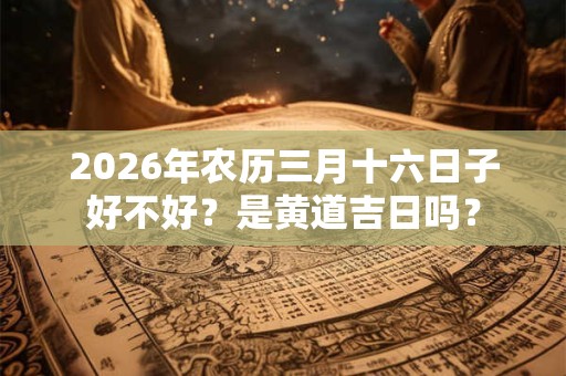 2026年农历三月十六日子好不好？是黄道吉日吗？