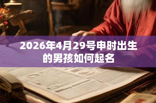 2026年4月29号申时出生的男孩如何起名 2026年4月29号申时出生的男孩如何起名
