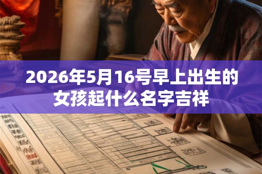 2026年5月16号早上出生的女孩起什么名字吉祥 2026年5月16号早上出生的女孩起什么名字吉祥