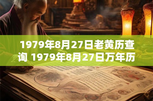 1979年8月27日老黄历查询 1979年8月27日万年历黄道吉日