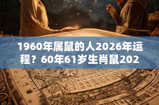 1960年属鼠的人2026年运程？60年61岁生肖鼠2026年运势