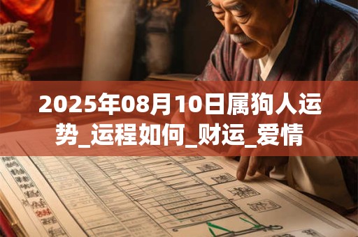 2025年08月10日属狗人运势_运程如何_财运_爱情 2025年08月10日属狗人运势_运程如何_财运_爱情