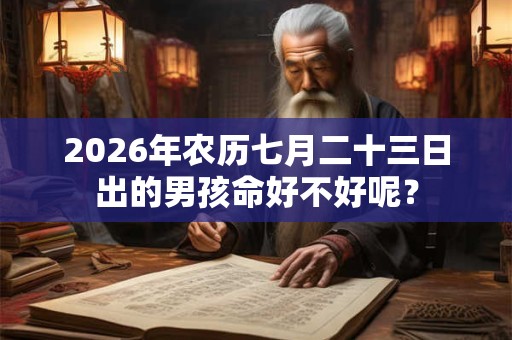 2026年农历七月二十三日出的男孩命好不好呢? 2026年农历七月二十三日出的男孩命好不好呢?