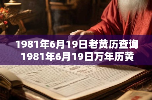 1981年6月19日老黄历查询 1981年6月19日万年历黄道吉日