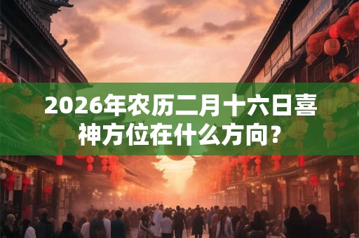 2026年农历二月十六日喜神方位在什么方向? 2026年农历二月十六日喜神方位在什么方向?