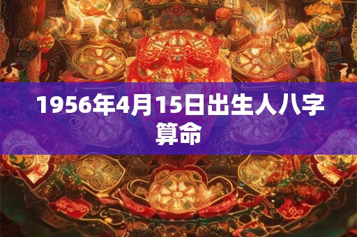 1956年4月15日出生人八字算命 1956年4月15日出生人八字算命