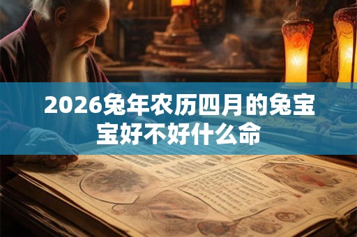 2026兔年农历四月的兔宝宝好不好什么命