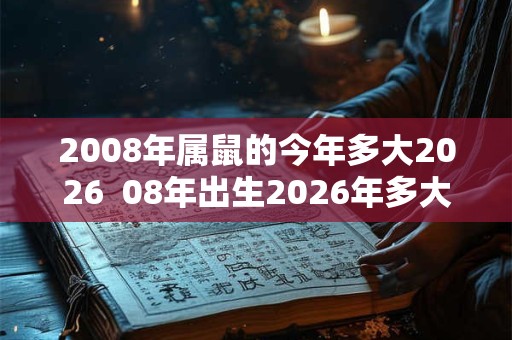 2008年属鼠的今年多大2026  08年出生2026年多大年龄