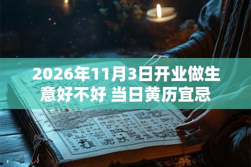 2026年11月3日开业做生意好不好 当日黄历宜忌
