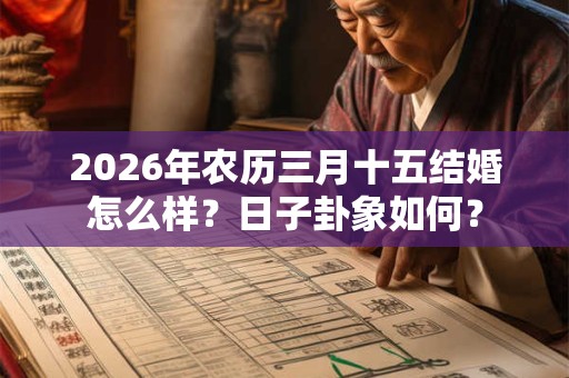 2026年农历三月十五结婚怎么样？日子卦象如何？