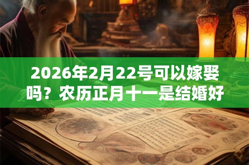 2026年2月22号可以嫁娶吗?农历正月十一是结婚好日子吗? 2026年2月22号可以嫁娶吗?农历正月十一是结婚好日子吗?