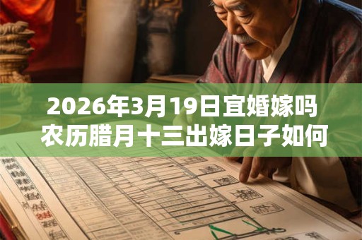 2026年3月19日宜婚嫁吗 农历腊月十三出嫁日子如何 2026年3月19日宜婚嫁吗 农历腊月十三出嫁日子如何