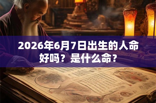 2026年6月7日出生的人命好吗？是什么命？