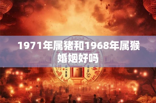1971年属猪和1968年属猴婚姻好吗