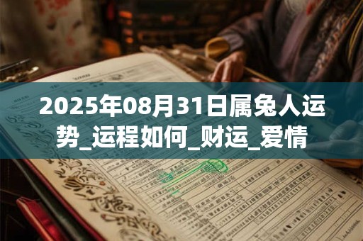 2025年08月31日属兔人运势_运程如何_财运_爱情