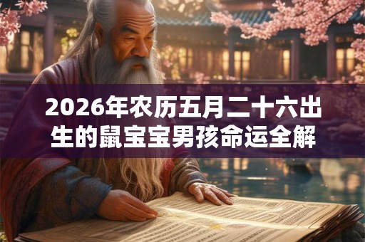 2026年农历五月二十六出生的鼠宝宝男孩命运全解
